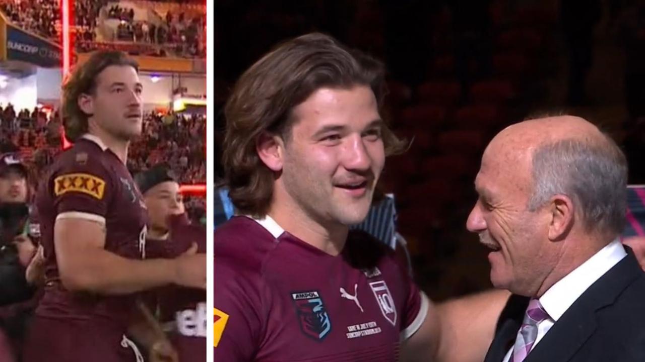 Bronco Patrick Carrigan wins the Wally Lewis Medal for Origin 2022