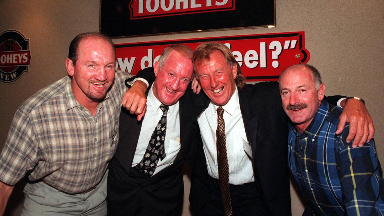 John Raper and John Singleton, flanked by Ray Price (left) and Dennis Lillie.