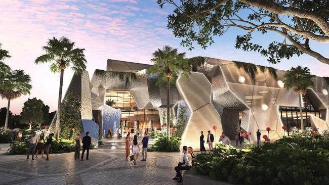 New updated designs for the planned Lyric theatre at HOTA on the Gold Coast.