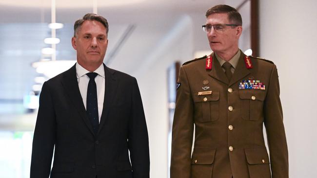 Defence Minister Richard Marles said ADF chief Angus Campbell was on the same page as he was about culture. Picture: NCA NewsWire / Martin Ollman