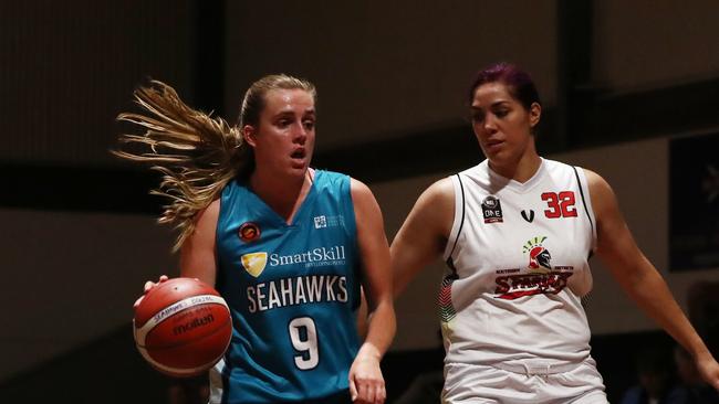 Lauren Jansen of the North Gold Coast Seahawks. Picture: Jason O'Brien