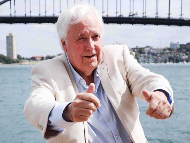 SYDNEY, AUSTRALIA - NCA NewsWire Photos - 13 MARCH, 2024: Australian billionaire businessman Clive Palmer holds a press conference about the construction of Titanic II, at the Opera House in Sydney. Picture: NCA NewsWire / Rohan Kelly