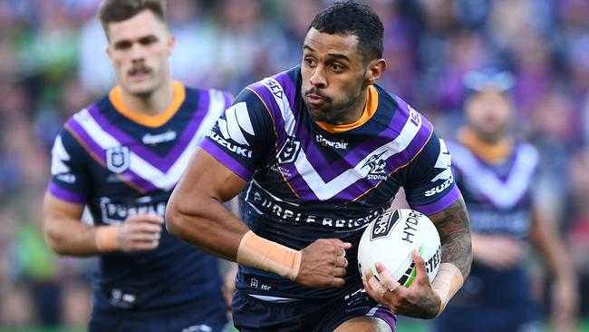 Addo-Carr is struggling to get the ball rolling on his Storm exit. Photo: Quinn Rooney/Getty Images