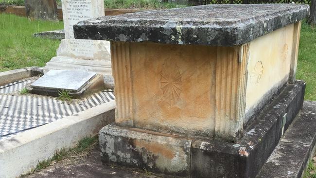 The grave of Augustus Theodore Henry Alt at St John’s Cemetery, Parramatta. Picture: Troy Lennon