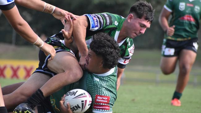 Meninga Cup semi-final action between the Ipswich Jets and Townsville Blackhawks. Saturday April 15, 2023.