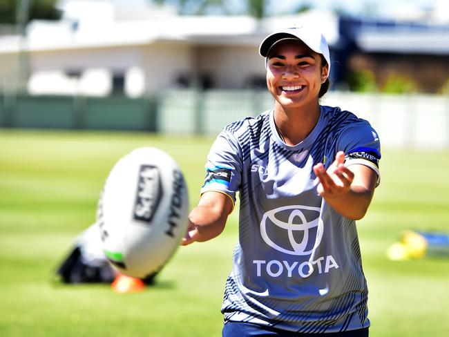 Jasmine Peters was identified by the Cowboys at a young age. Picture: Alix Sweeney