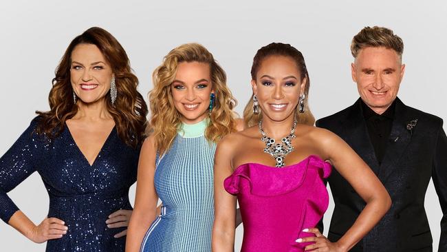 Chrissie Swan, Abbie Chatfield, Mel B and Dave Hughes. Picture: Supplied/Ch 10