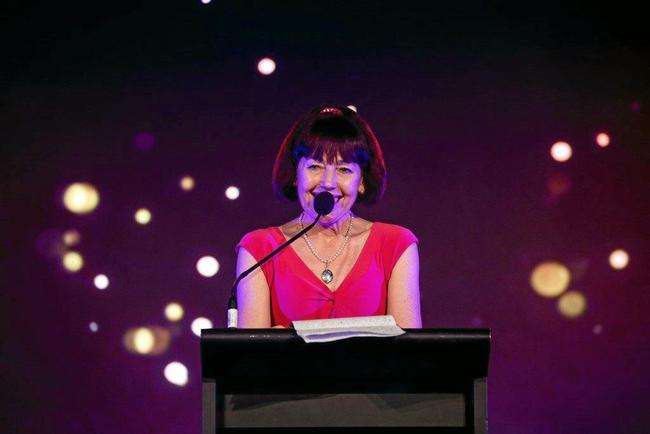 AWARDS CEREMONY: South Burnett Regional Council Deputy Mayor Kathy Duff giving her acceptance speech after taking out the Butch Lenton Memorial Bush Council Innovation Award. Picture: Ros Heit