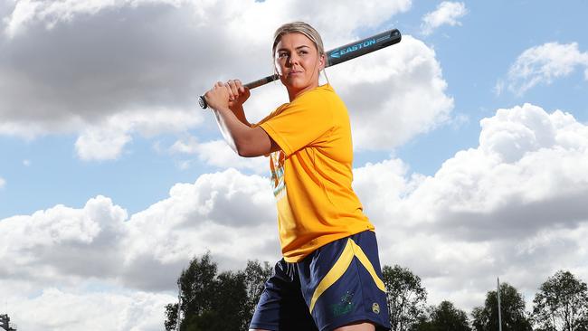 Australian softball player Taylah Tsitsikronis has made the most recent squad. Picture: Brett Costello