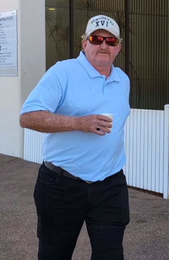 A former rural area drug dealer Wayne Purtell outside the three-day coronial inquest into the disappearance of 40-year-old Darwin father Richard Roe. Picture: Zizi Averill