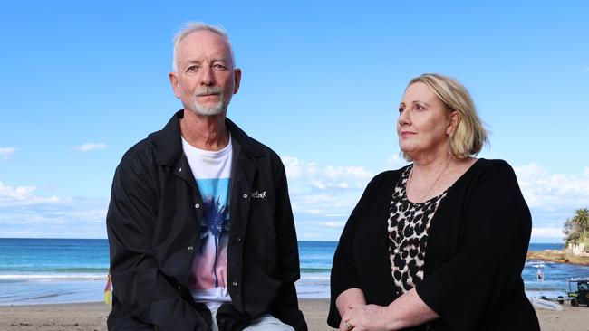 Andy and Michelle Read at South Cronulla Beach in Sydney. Picture: John Feder