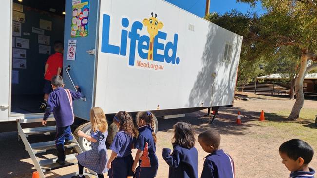 The Healthy Harold team teaches Living Waters Lutheran School students about respectful relationships.