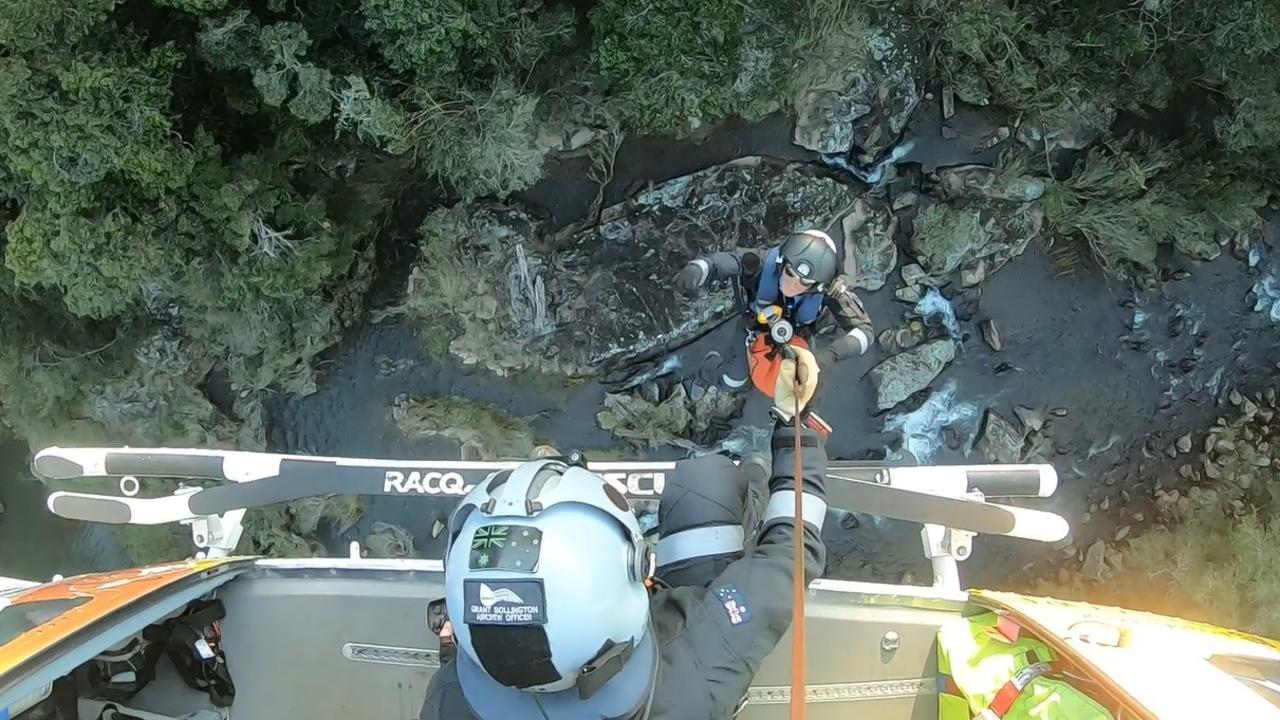 RACQ CQ Rescue spent six hours saving a distressed bushwalker in Eungella on Monday, June 13. Picture: RACQ CQ Rescue.