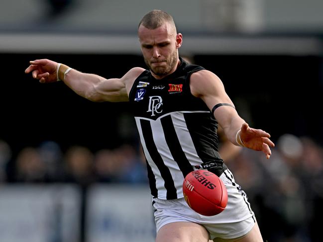 Darley’s Brett Bewley in action in the Ballarat league. Picture: Andy Brownbill.