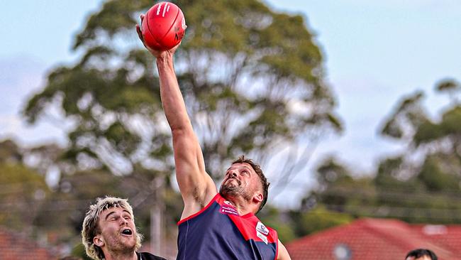 Ruckman Adam Scott was named among the better players for Tullamarine. Photo: Aaron Cook.