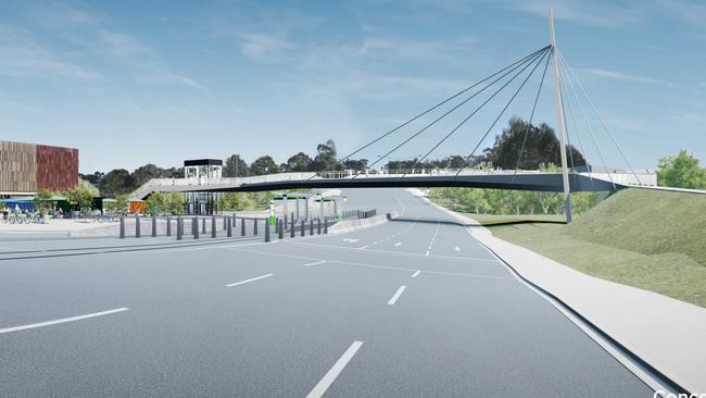 A new Burwood station would include an overpass over the busy Burwood Hwy.