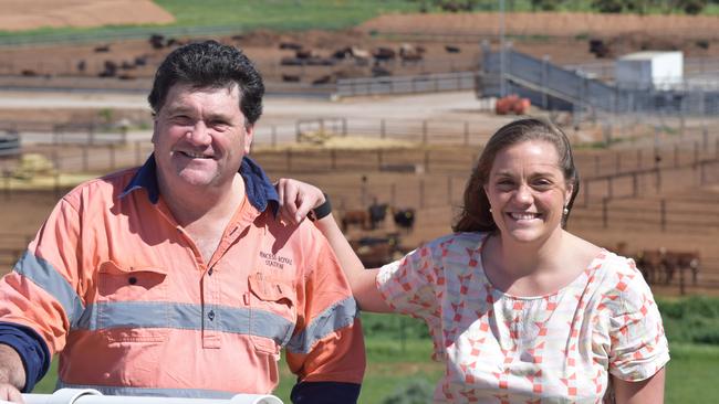 Family affair: Simon Rowe and daughter Katherine at Princess Royal Station at Burra in South Australia.