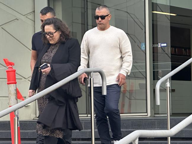 Former Eagles champion Daniel Kerr walks from the WA District Court after being handed a suspended prison term for inflicting terrifying violence on his partner over six years. Picture: NCA NewsWire/ Emma Kirk