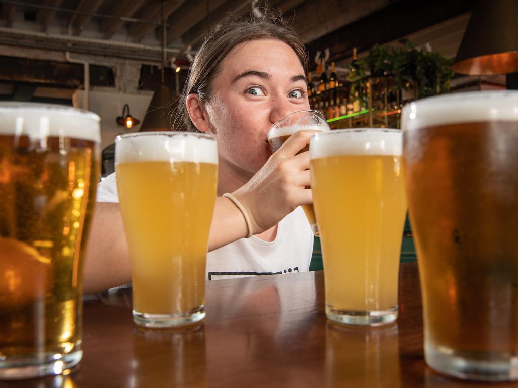 The Prince Consort Hotel staff member Tori Bloom is looking forward to Covid-19 bans being lifted to allow pubs and clubs to return to normal business. Picture: Brad Fleet