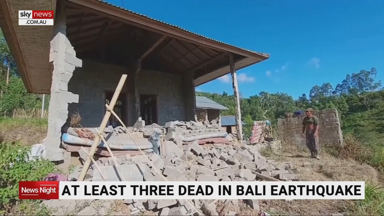 Bali earth quake damage 3 killed as photos show damage The Courier Mail