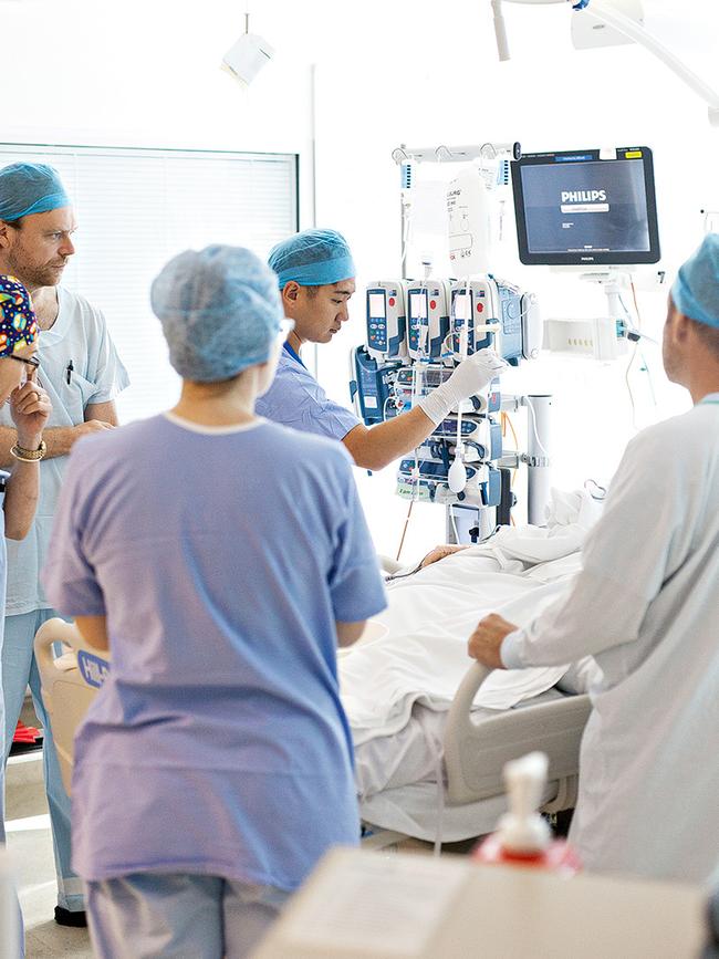 An organ donor being prepped for surgery. Picture: Jeff Camden