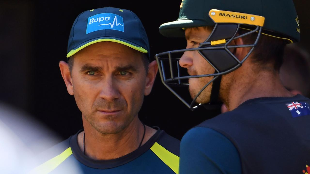 Australia's cricket coach Justin Langer (L) has much to weigh up ahead of the final Test of the series against India.