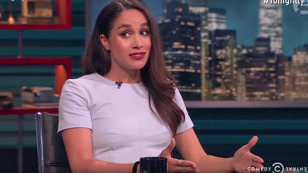 Meghan Markle spoke about Donald Trump in a 2016 interview on The Nightly Show with Larry Wilmore. Picture: The Nightly Show