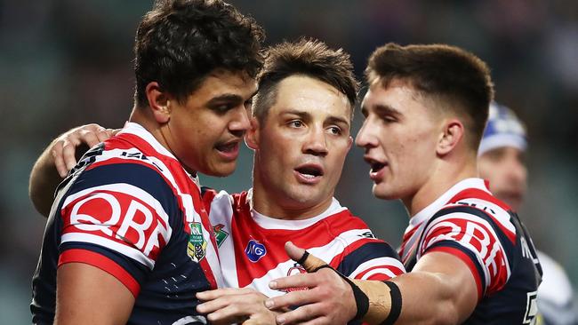 The Roosters survived a late scare to claim victory. Picture: Getty.