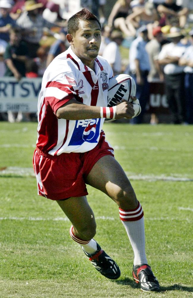 Aaron Barba in action for the Dolphins in 2003. Picture: Annette Dew