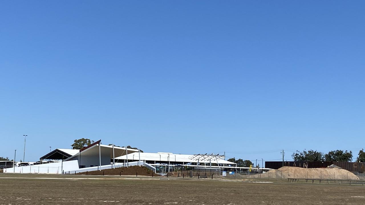 Works on the new Bundaberg recreational precinct pavilion and ticket booth are well underway.