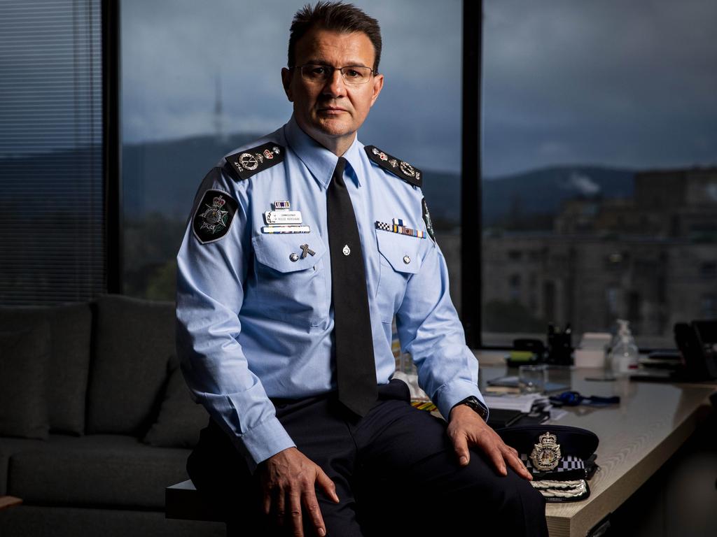 It is understood AFP Commissioner Reece Kershaw received a barrage of phone calls from state police. Picture: Sean Davey