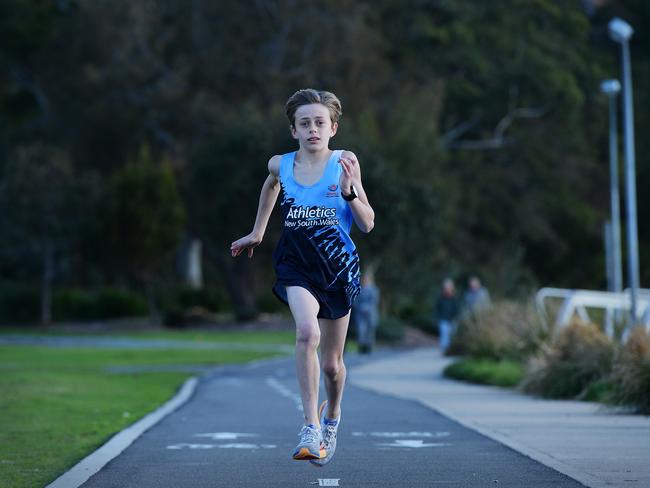 Thomas Davies is still a competitive middle distance runner, photographed in 2014. Picture: Braden Fastier