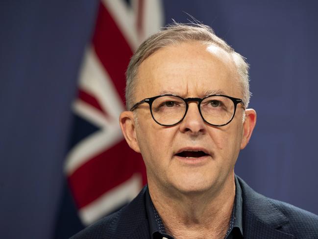 SYDNEY, AUSTRALIA NCA NewsWire - Saturday, 27 August 2022.The Prime Minister, Anthony Albanese pictured speaking at a press conference with Minister for Indigenous Australians Linda Burney.Picture: NCA NewsWire / Monique Harmer