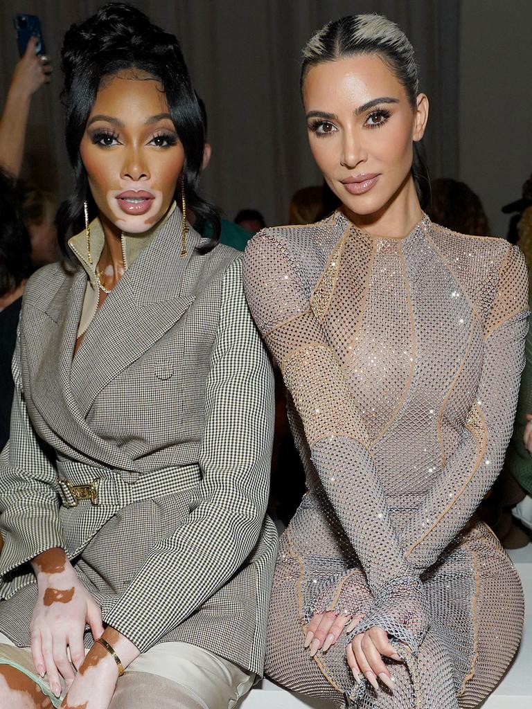 Winnie Harlow and Kim Kardashian. Picture: Sean Zanni/Getty Images for Fendi