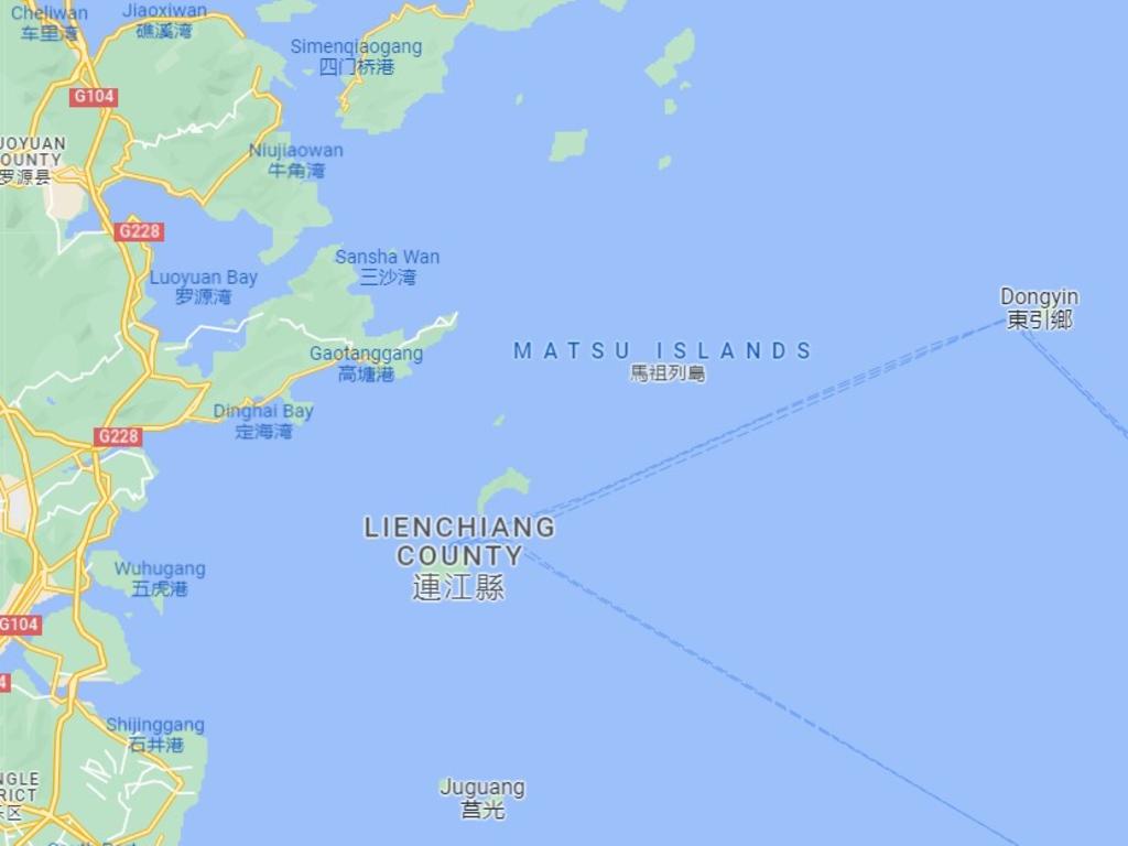 Residents of the Matsu Islands have had to flee after their submarine internet cables were cut. Picture: Google Maps