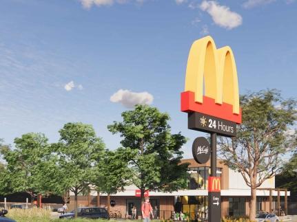 A render of the proposed Mt Evelyn McDonald's.