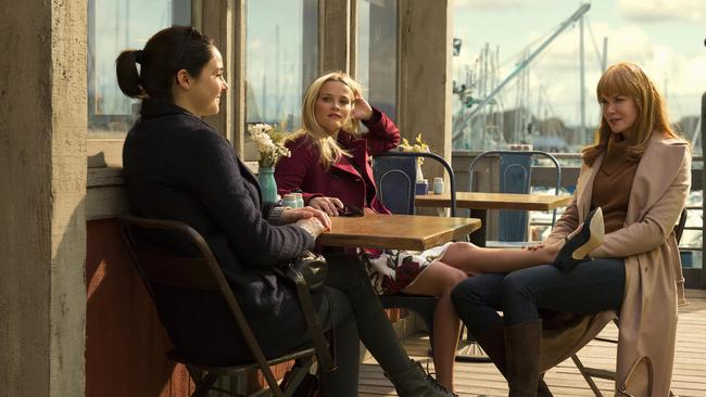 Shailene Woodley, Reese Witherspoon and Nicole Kidman in Big Little Lies.