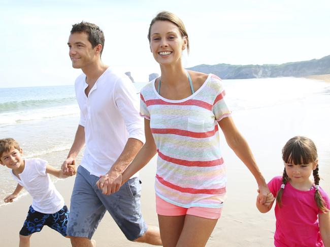 Generic photo of a family on holiday at the beach