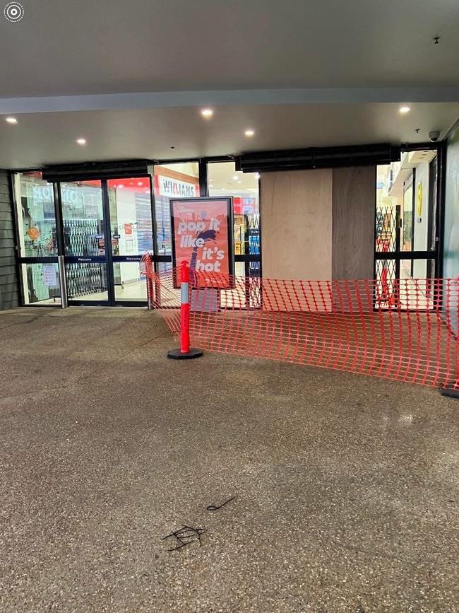 Parts of the shopping centre were sealed off while repairs were in place. Picture: Facebook/Gippsland Centre