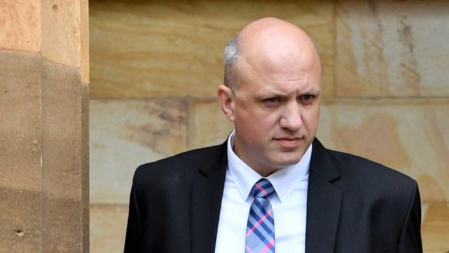 Paul Robinson leaves the Adelaide Magistrates Court last August. Photo: Sam Wundke/AAP.