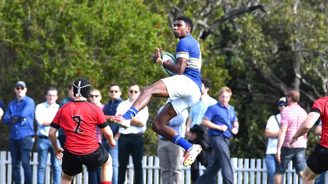 Churchie player Lewis Mene. Picture, John Gass