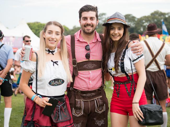 Dressing up is encouraged at the Oktoberfest in the Gardens. Picture: Jared Leibowitz