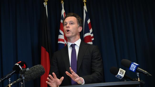 Chris Minns , NSW Labor Leader holds a press conference at Parliament House. Picture: NCA NewsWire / Jeremy Piper