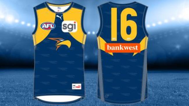 West Coast Eagles Jersey  West Coast Eagles Guernsey - Your Jersey