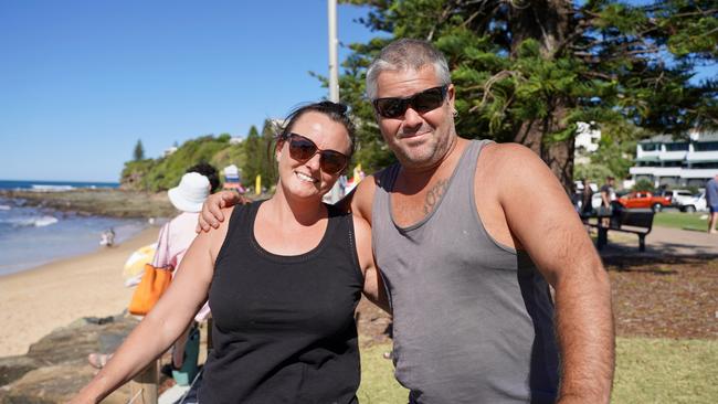 Emma Flear and Matt Harley at the 49th Annual Pa &amp; Ma Bendall Memorial Surfing Contest held at Moffat Beach in Caloundra on April 8, 2023. Picture: Katrina Lezaic