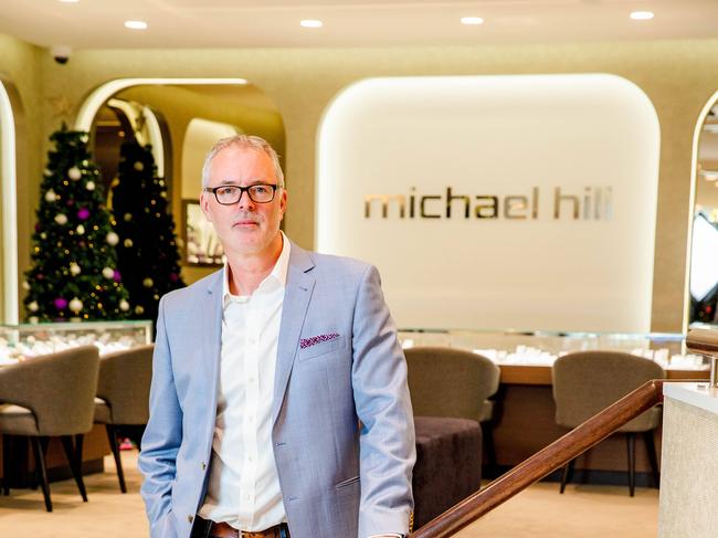 Michael Hill CEO Daniel Bracken poses for a photograph at Michael Hill Jewellers in Queen Street, Brisbane, Tuesday, November 5, 2019 (AAP Image/Richard Walker)