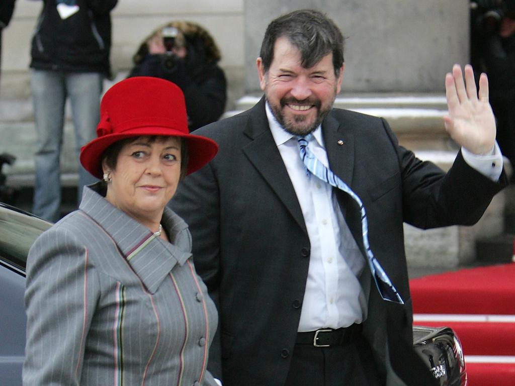 Crown Princess Mary's father, Professor John Donaldson, and his wife, Susan Donaldson, arrive in January 2006 at Christiansborg Palace Chapel, Copenhagen, for the christening of Prince Christian. Picture: AFP P/Scanpix/Erik Refner