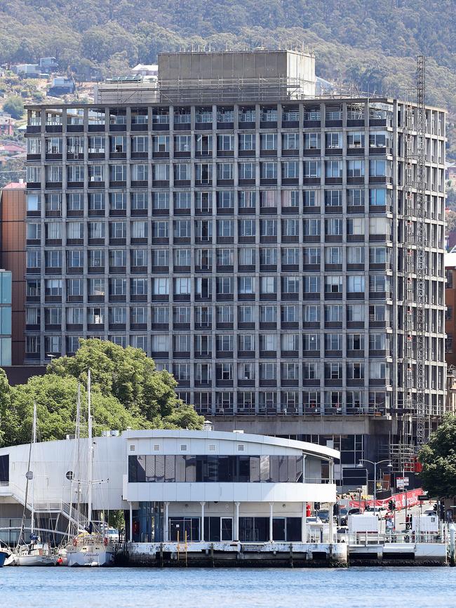 Debate has raged for years over demolition of the State Government office building at 10 Murray St in Hobart. Picture: SAM ROSEWARNE