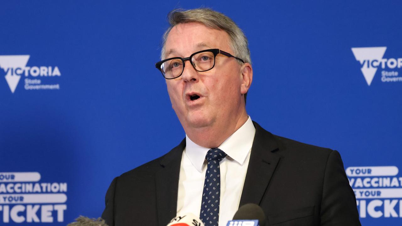 Victorian Health Minister Martin Foley says Covid is not over for the state’s healthcare workers. Picture: NCA NewsWire / Ian Currie