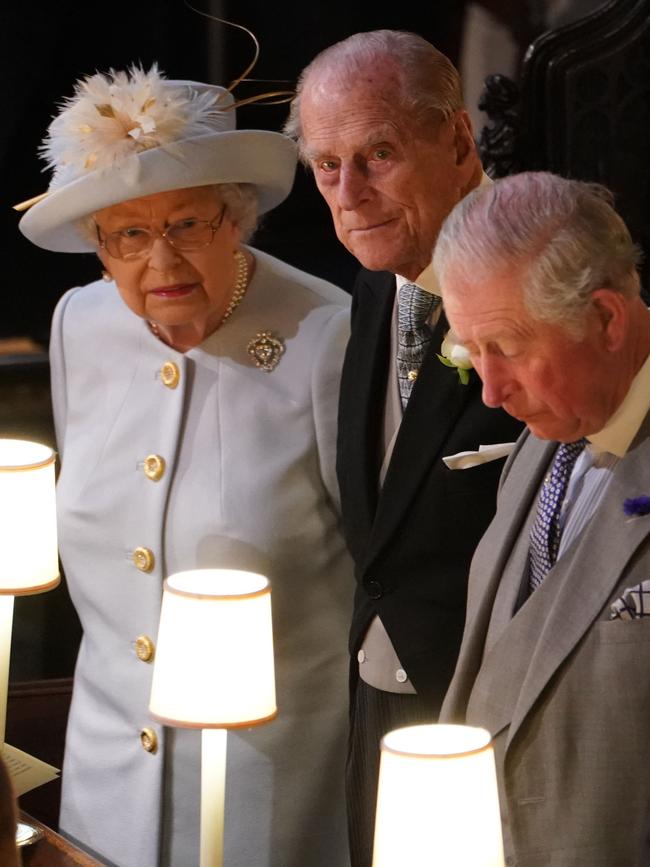 Queen Elizabeth II Prince Philip, Duke of Edinburgh and Prince Charles, Prince of Wales. Picture: Getty